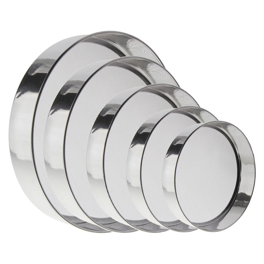 10-21cm Flour Sieve Stainless Steel Round Flour Sieve Strainer With