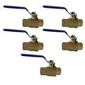 5 Pack XFITTING 3/4" Sweat Ball Valve w. Drain & Cap ,