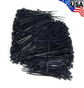 Zip Cable Ties 4" 18lbs Uv Black Made In Usa Nylon Wire Tie Wraps