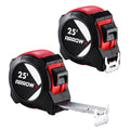 Arrow 2-Pack 25FT Tape Measure Dual Locking System Double Sided