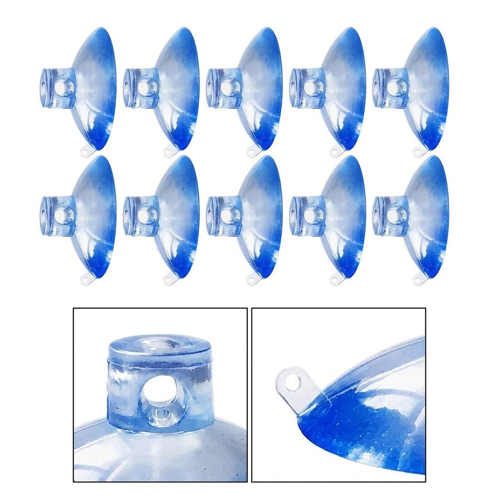 Bathroom Suction Hooks Clear Cups Hang With Side Hole 30mm