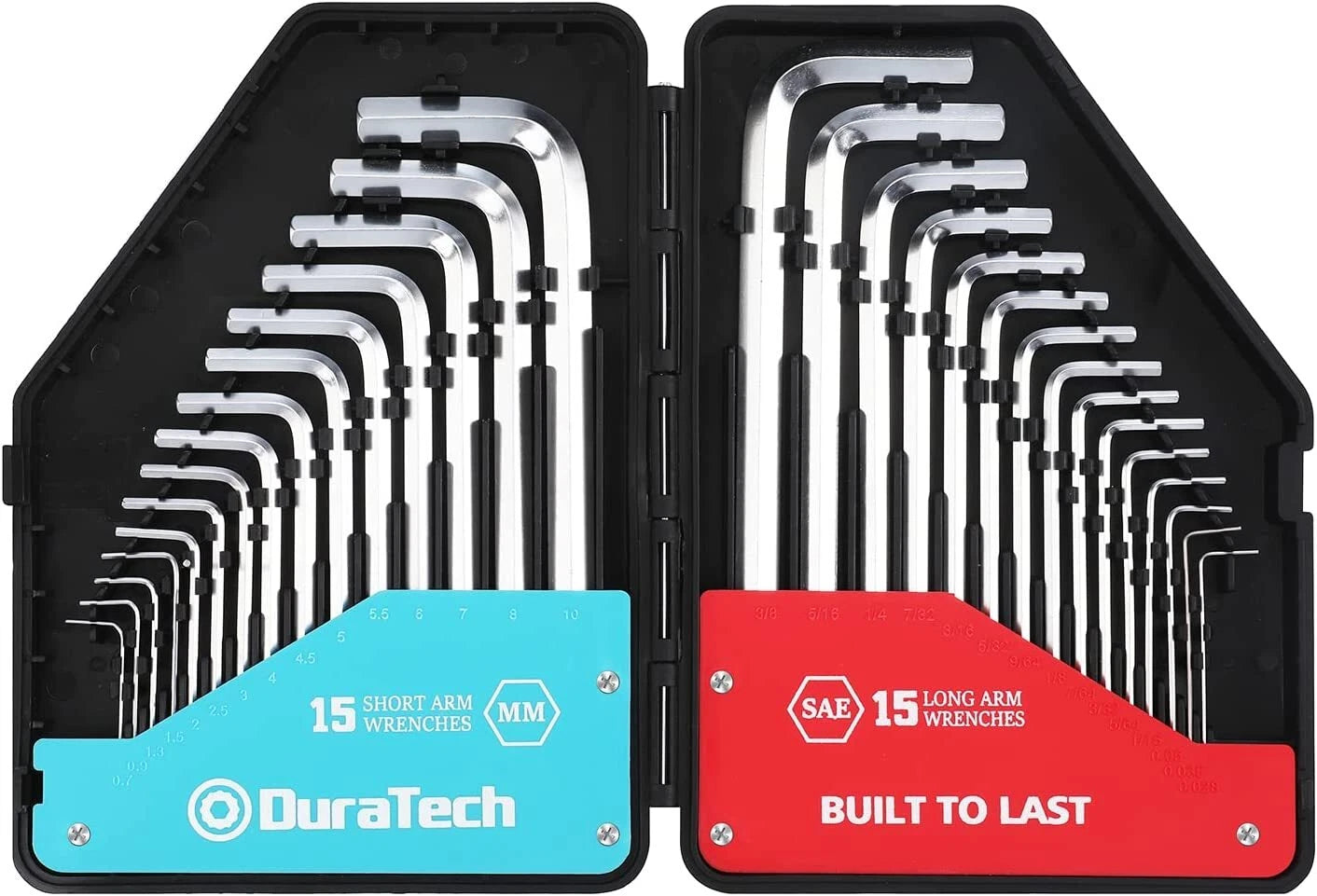Duratech Hex Key Wrench Set Sae Metric Long Short Arm Allen Hex