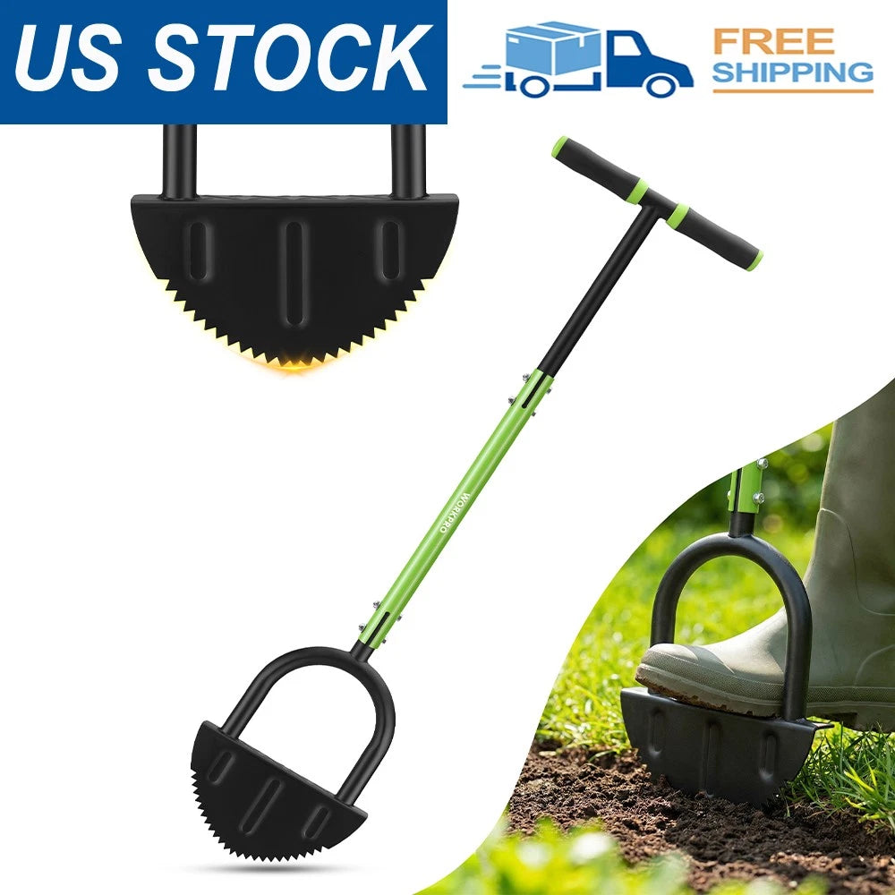 Workpro 40-inch Edger Lawn Tool Lawn Edger Half Moon Steel Saw-tooth