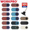 Workpro Sanding Discs Set 2" Disc W/1/4" Holder Surface Conditioning