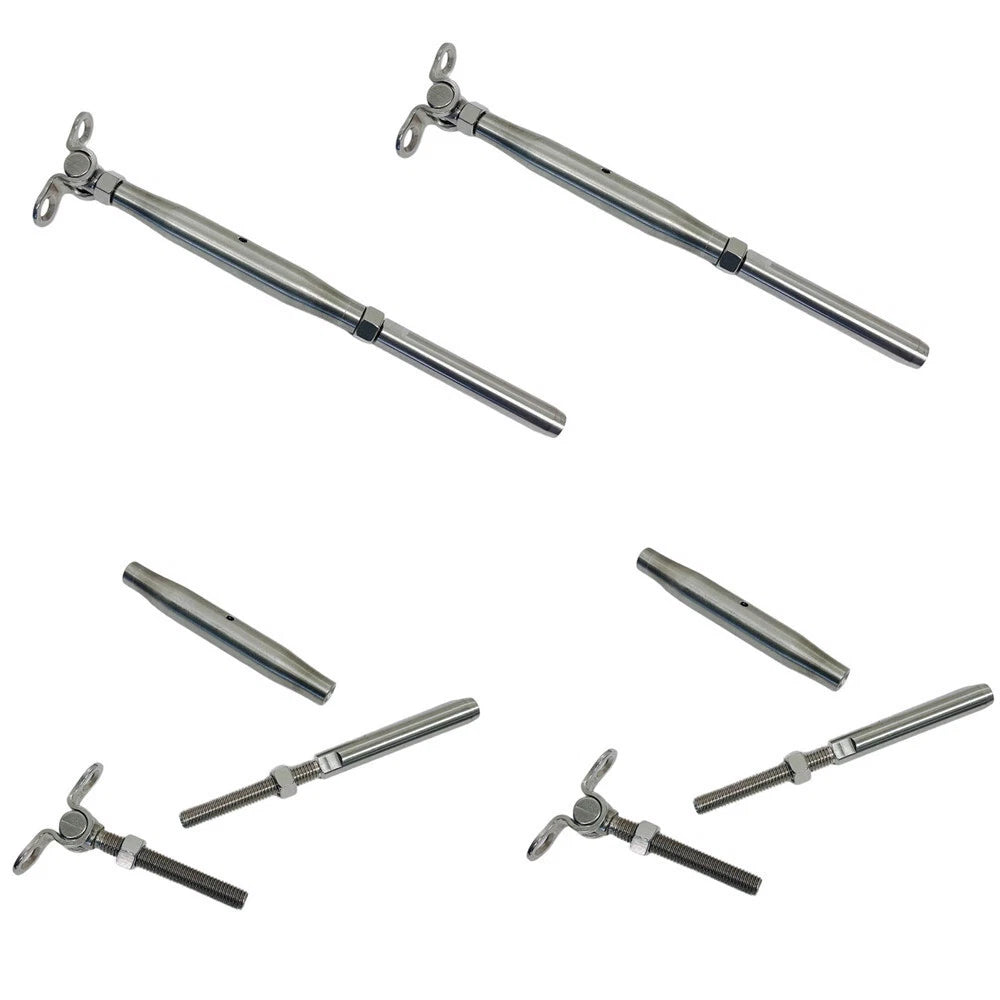 3/8" Stainless Steel Deck Toggle & Swage Stud Turnbuckle For 1/4"