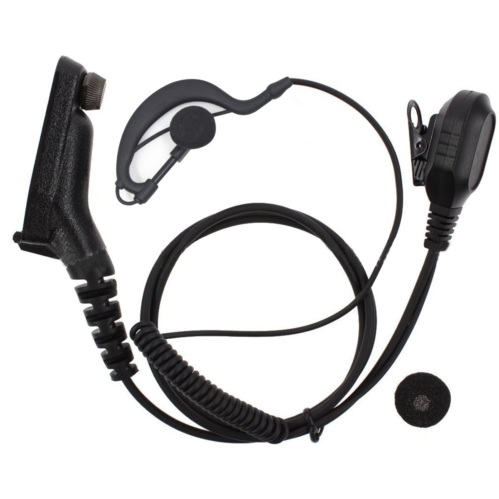 Ptt Mic Earpiece Clip Headset For Motorola Dp4800 Dp4801 Dp4600
