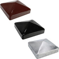 Fence Post Caps 100x100mm Red Black Galvanised Zinc Silver