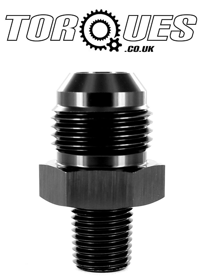 AN-10 90 Degree to 1/4" NPT Straight Adapter Black by Unbranded