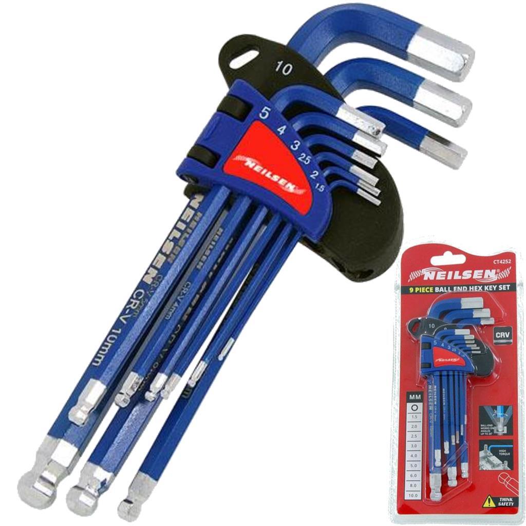 Neilsen 9pc Long Hex Key Set