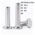 Flat Head Solid Rivets 304 Stainless Steel M2 to M8