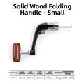 Black Folding Crank Handle For Fishing Reels Abrasion Resistant Design