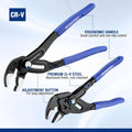 Workpro 2-piece 7-inch Pliers Wrench & 10-inch Groove Joint Pliers