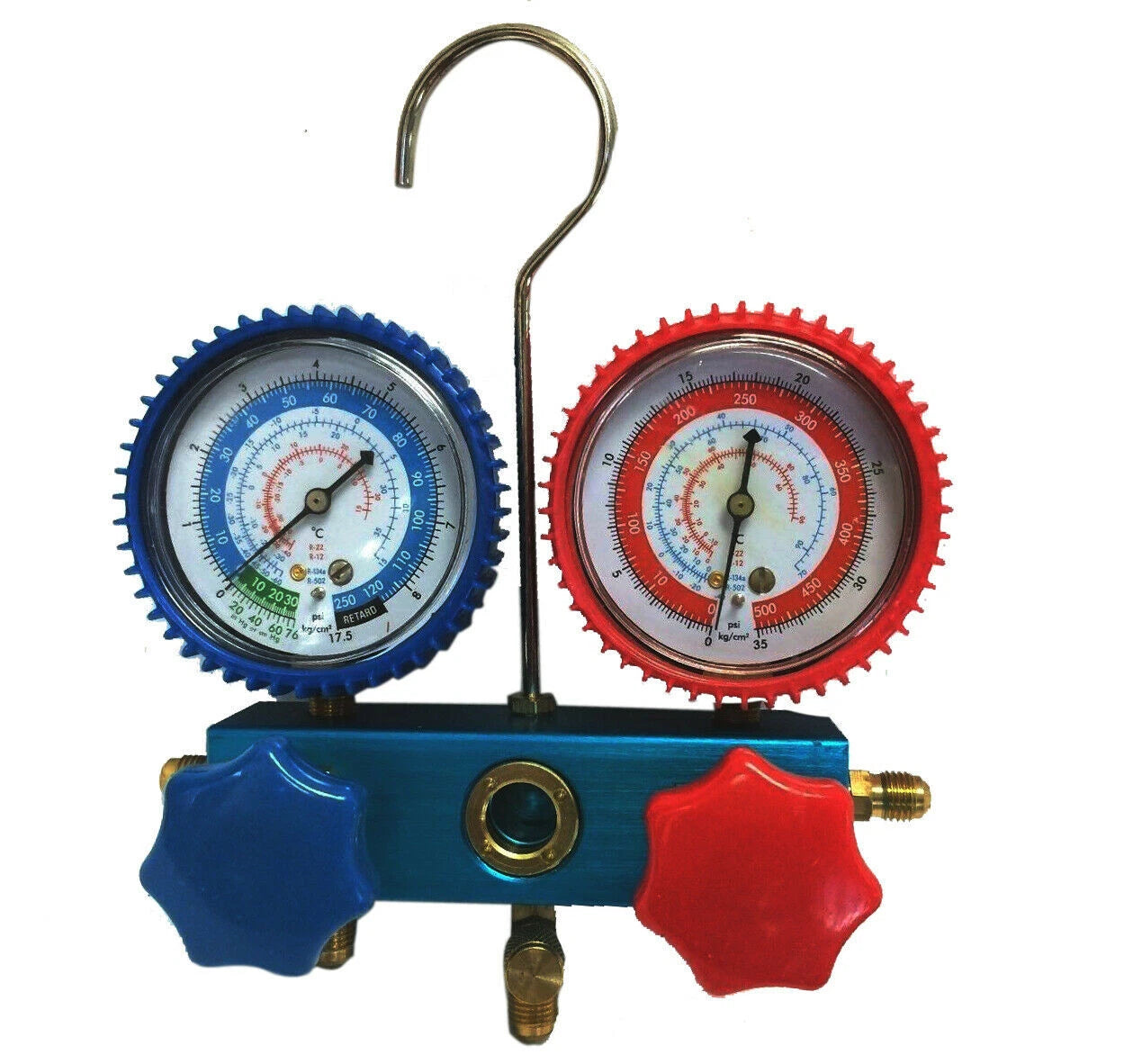 Diagnostic R134a R12 R22 Ac Air Conditioner Manifold Gauge Aluminum