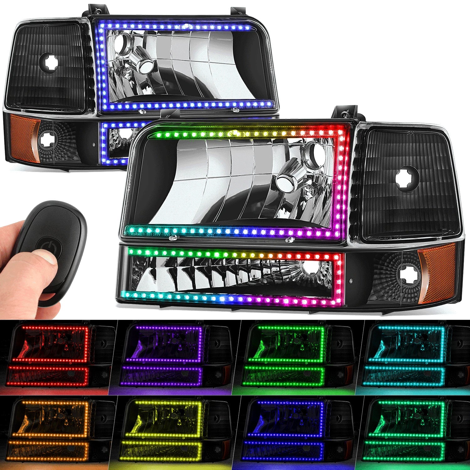 Fit 92-96 Ford F-150 F-250 F-350 Bronco Rgb Led | Built Supply Co