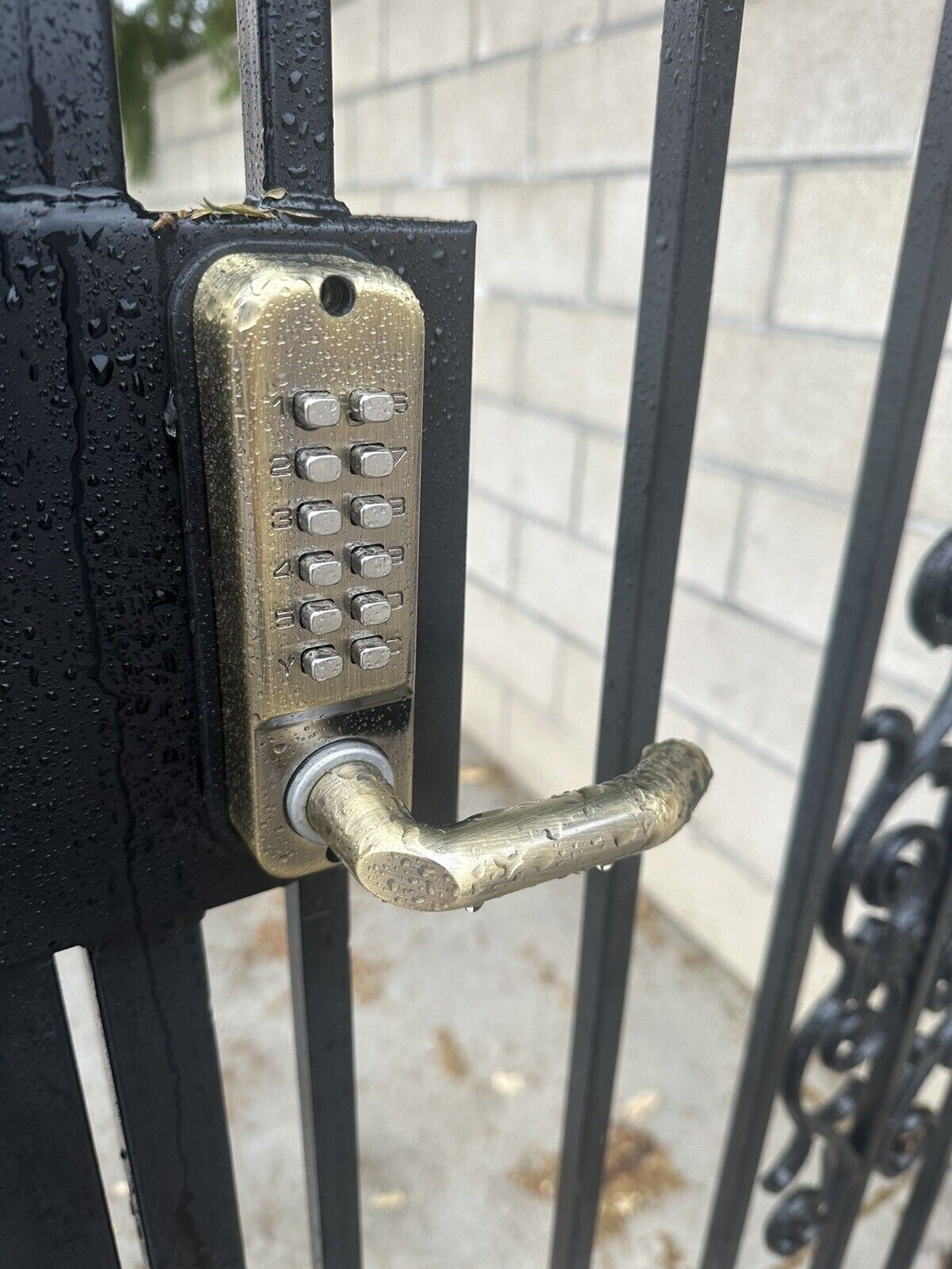 Keyless Double Side Entry Mechanical Push Button Code Combination Gate Door Lock