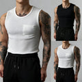 Men's Stripe Sleeveless Tank Top Gym Sports Vest Casual Undershirt