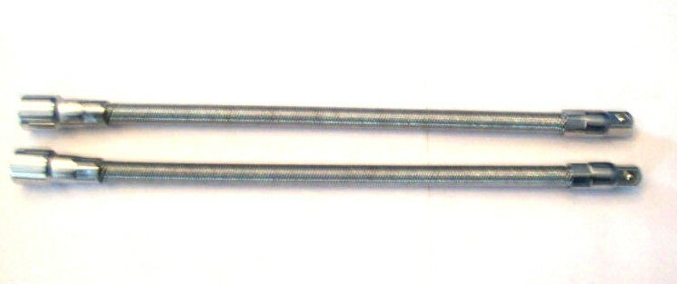 2pcs 3/8" X 11" FLEXIBLE EXTENSION BAR SOCKET RATCHET FLEX SPRING STEEL #22021Op