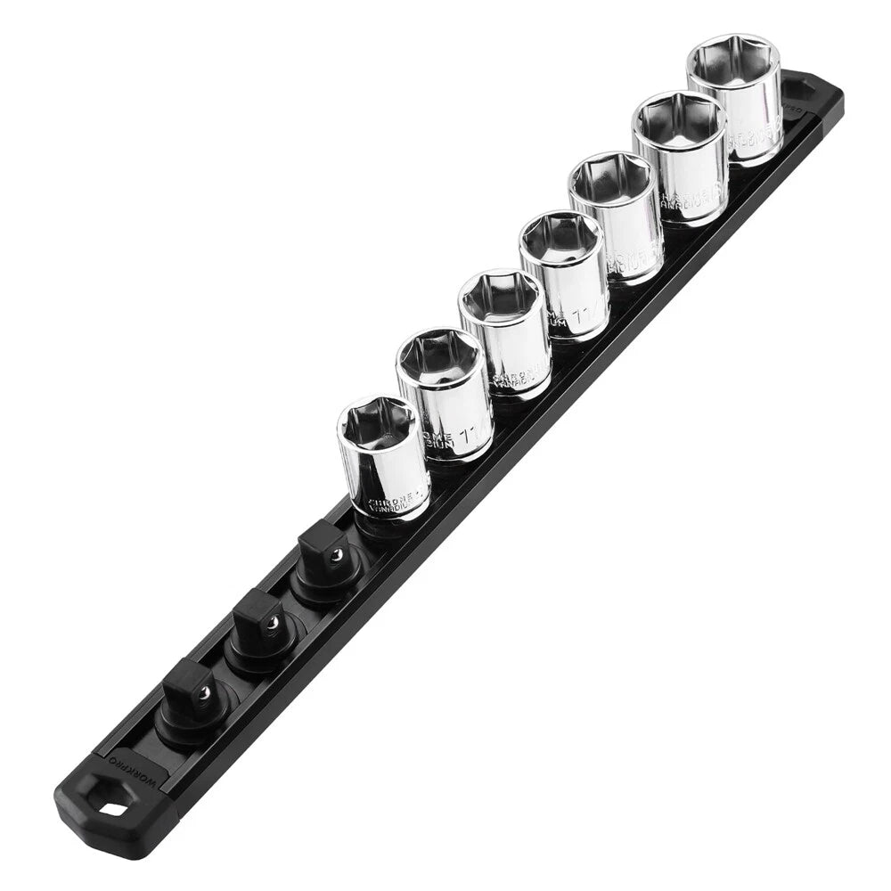 3/8" Drive Magnetic Socket Organizer Aluminum Alloy Socket Rail 10