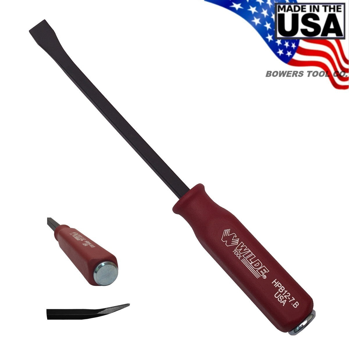 Wilde 12" Hard Cap Pry Bar Hammer Strike Handle