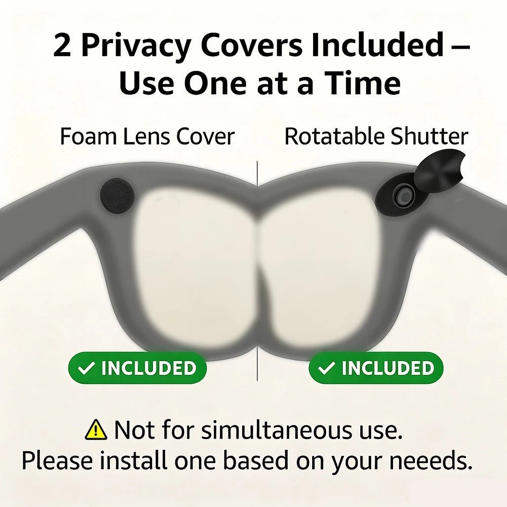 Led Cover For Meta For Rayban Glasses Black 1.3 0.9 | Built Supply Co