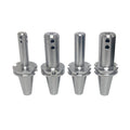 Set 4pc CAT40 1/8", 1/2, 3/8, X4.0" G2.5 25000RPM End Mill Tool Holder