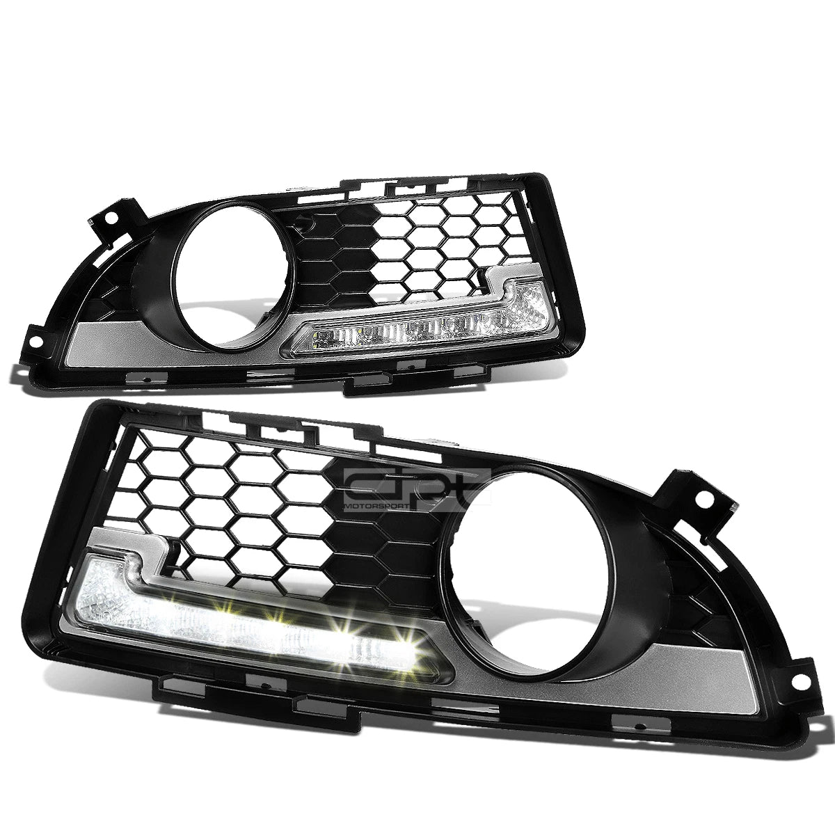 Fit 09-11 E91 3-series M-sport Bumper Fog Grill Led | Built Supply Co