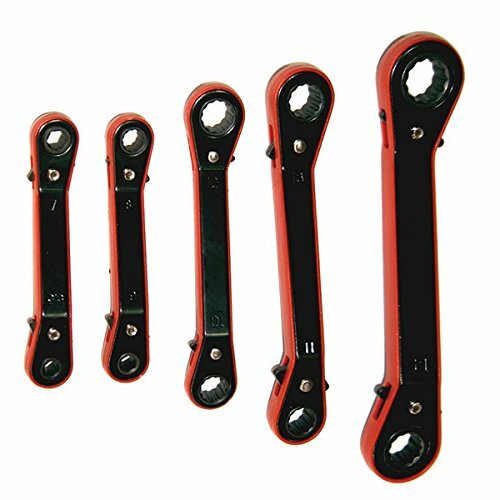 5PC SAE Offset Ratchet Box Wrench Set