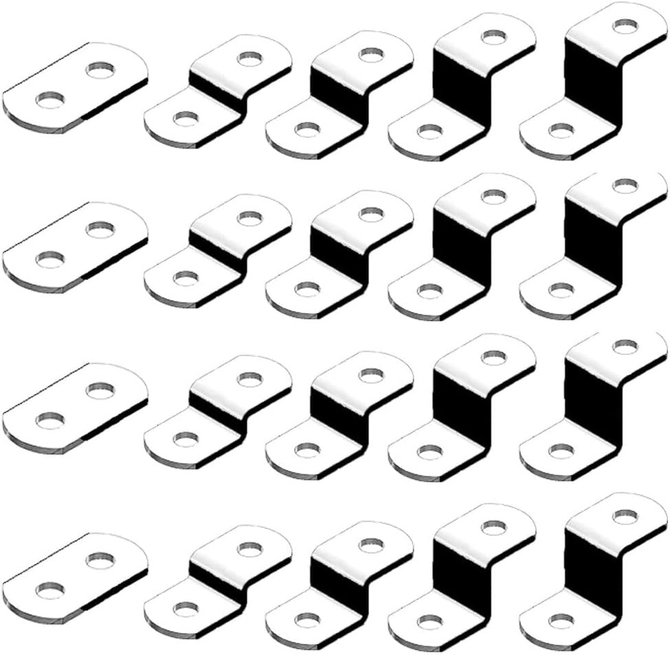 Offset Canvas Clips for Picture Framing Assorted Small Sizes, 10 Each