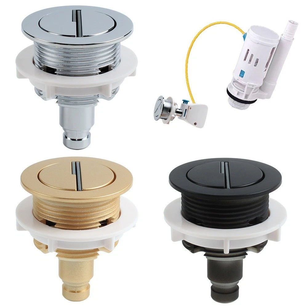 38mm Dual Button Flush Valve For Toilet Tank Abs Chrome Plated