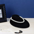 Black Velvet Large Bust Narrow Necklace Chain Bracelet Jewelry Holder