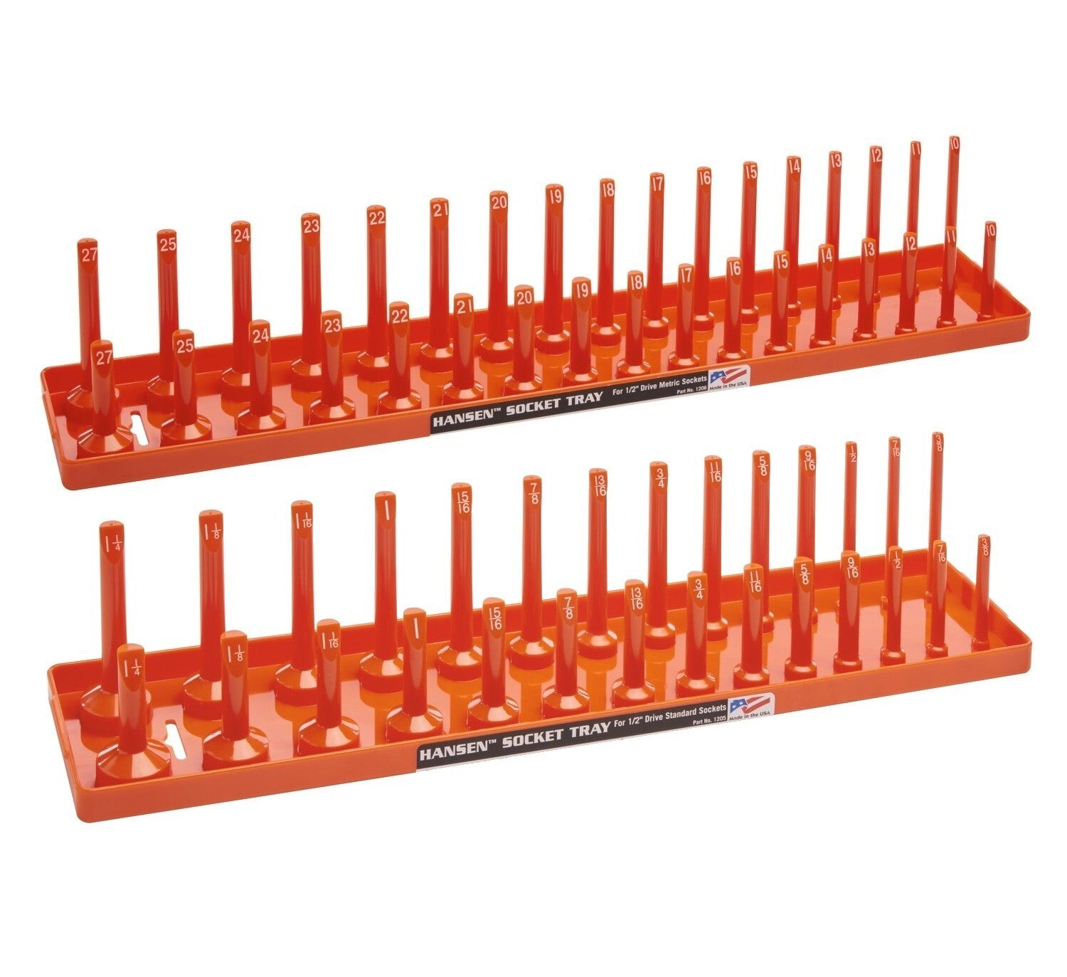 Hansen Global 1/2" Drive Socket Tray Holder Set