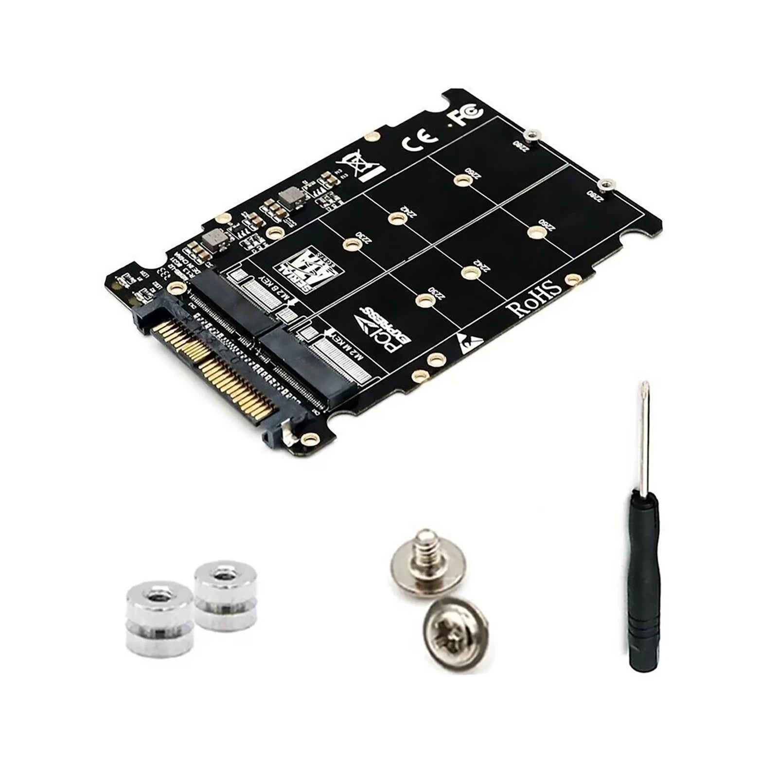 M.2 Nvme Ssd Key M + Ngff Sata Ssd Key B To U.2 Sff-8639 Adapter Card