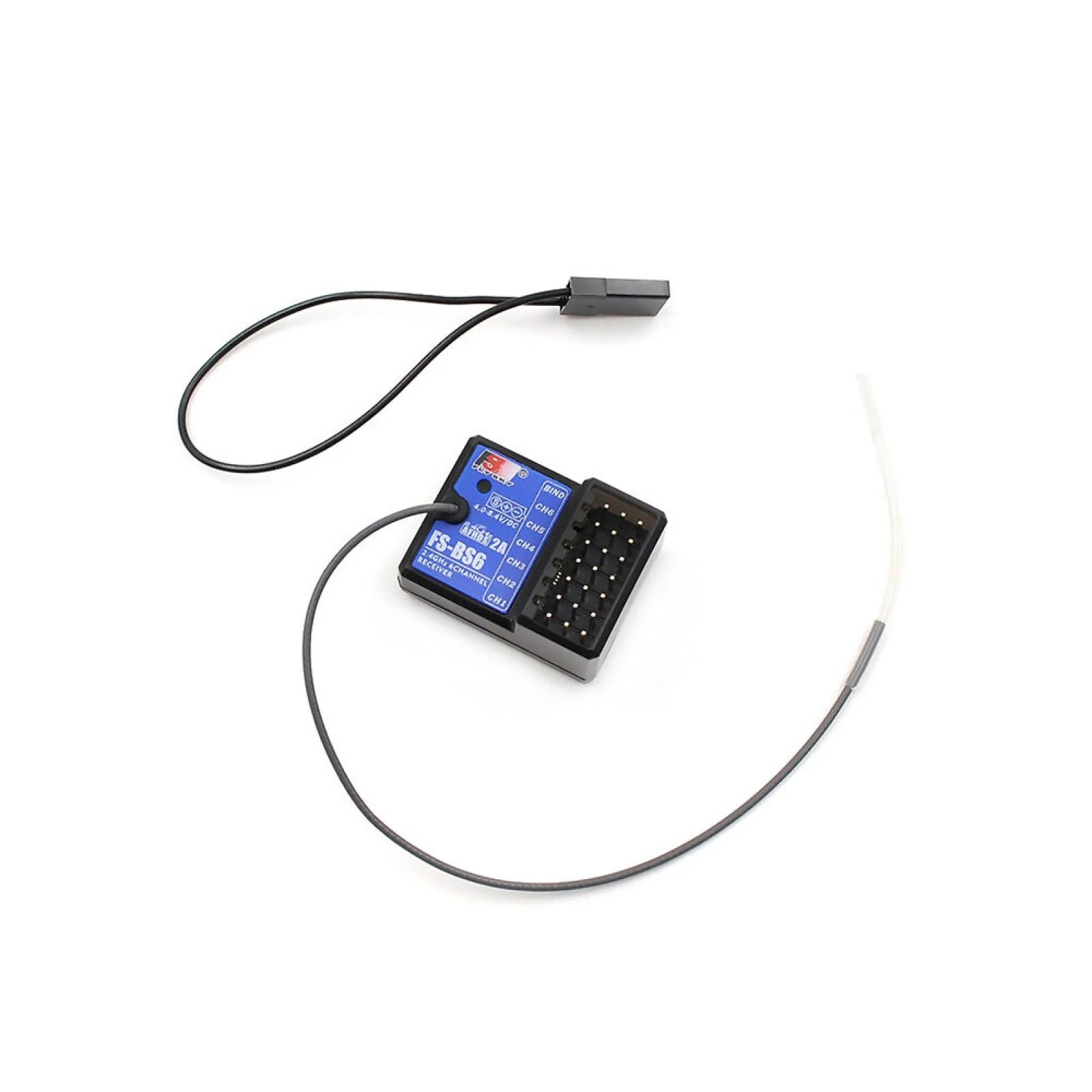 Fs-bs6 2.4g 6-channel Receiver With Gyro Stabilization For Flysky