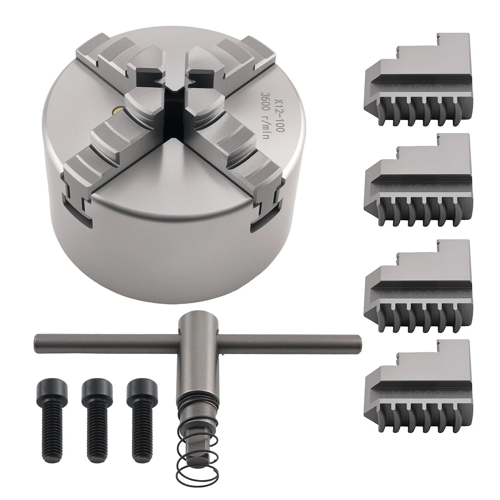 K12-100 100mm 4 Jaw Self Centering Chuck For Lathe Grinder Milling