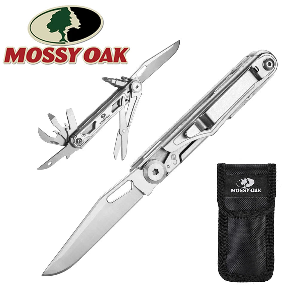 Mossy Oak 12-in-1 Multitool Pocket Knife Folding Pocket Tool Bottle