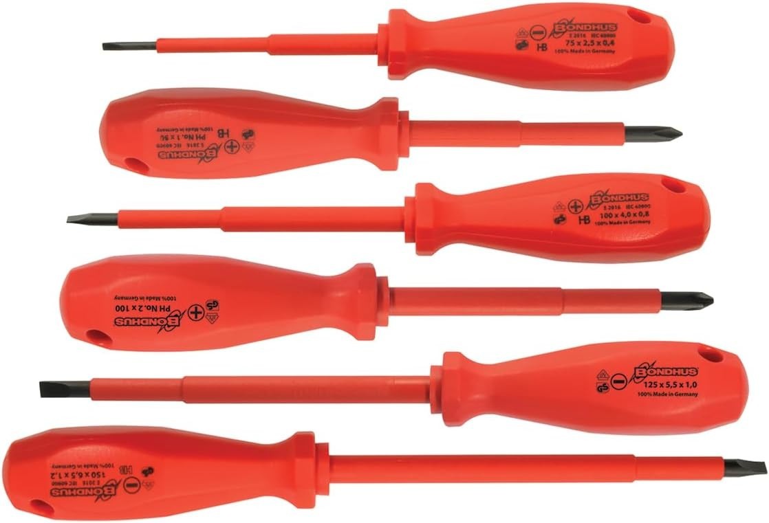 Bondhus 6pc VDE Screwdriver Set Insulated