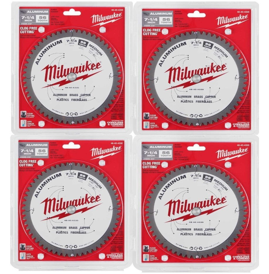 Milwaukee 7-1/4" Aluminum Metal Cutting Circular Saw Blades