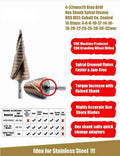 M35 Cobalt Step Drill Hex 1MM Stainless Steel Plates