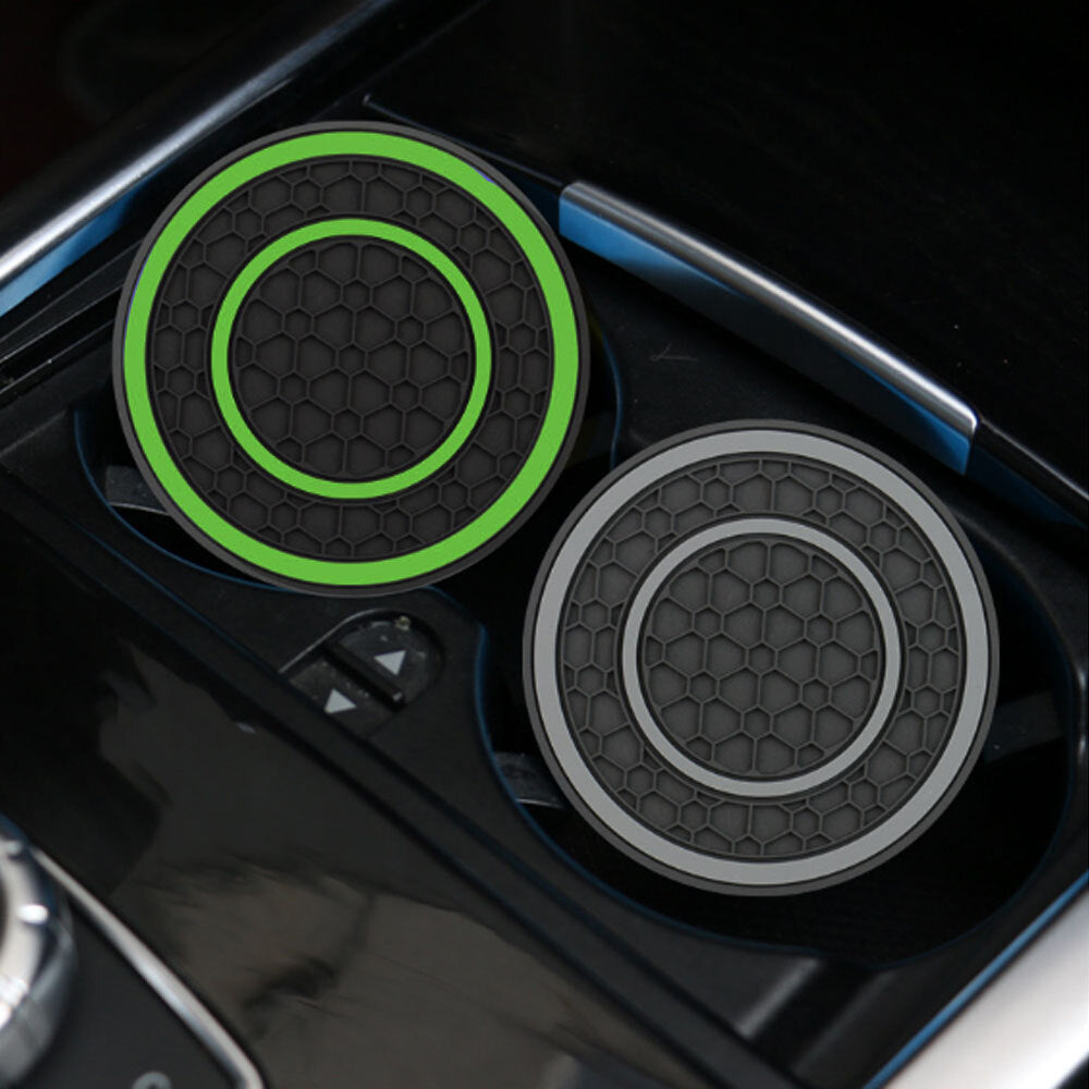2x Car Interior Parts Cup Holder Mats Anti-Slip Insert Coaster Pads