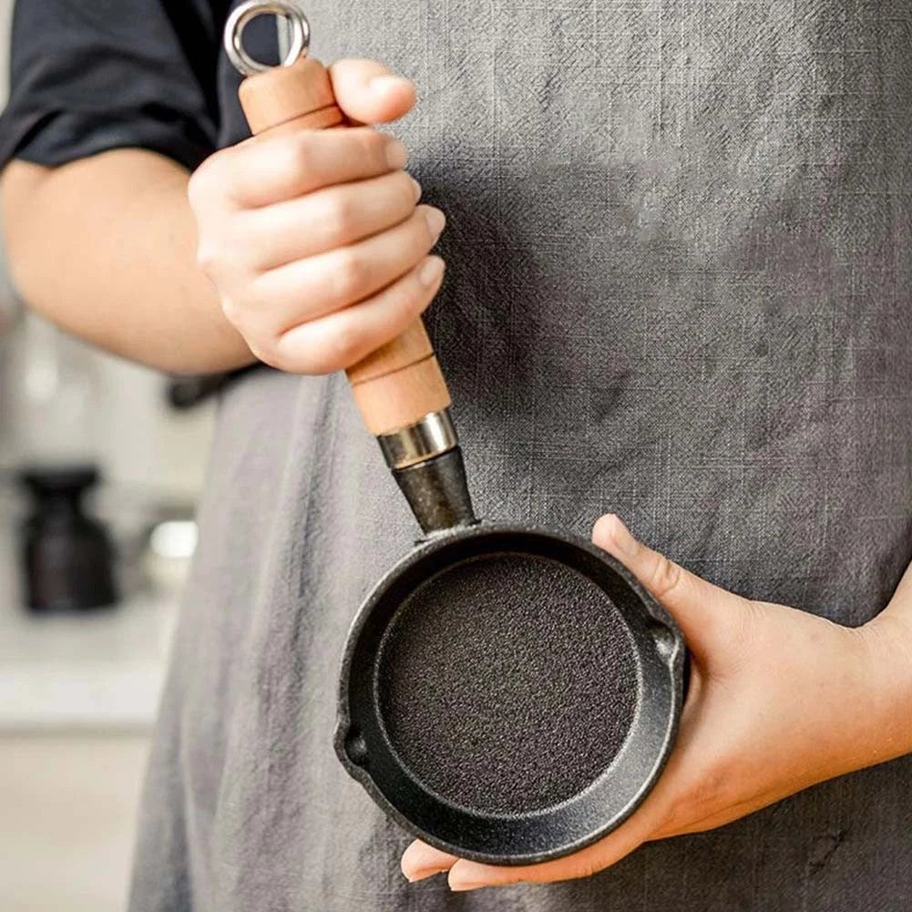 Uncoated Cast Iron Frying Pan With Even Heat Distribution For Optimal