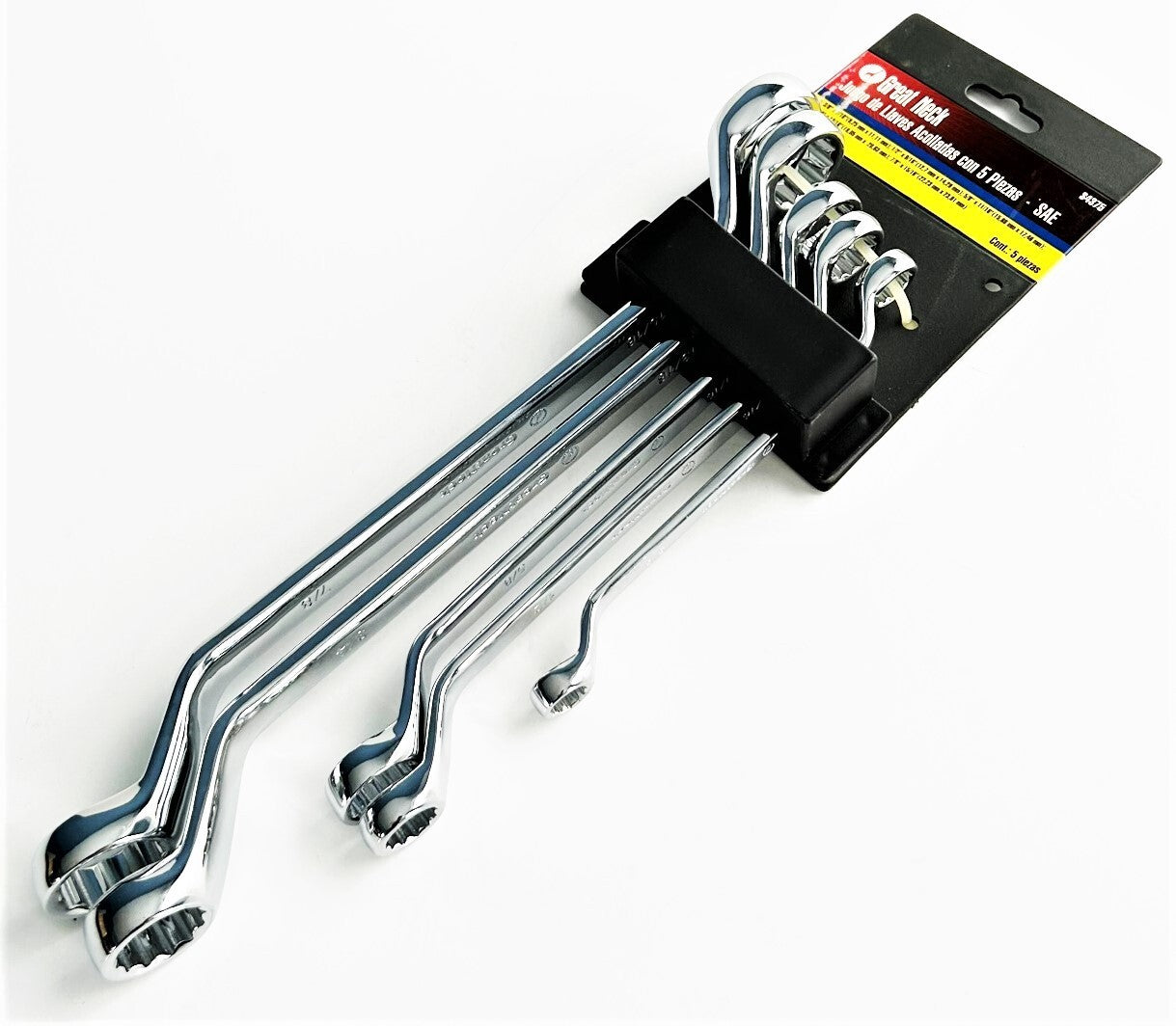 Great Neck Chrome Polished Deep Offset Wrench Set