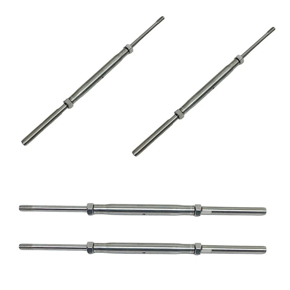 T316 Stainless Steel 1/4" Thread Rod & Swage Stud Turnbuckle,for 1/8"