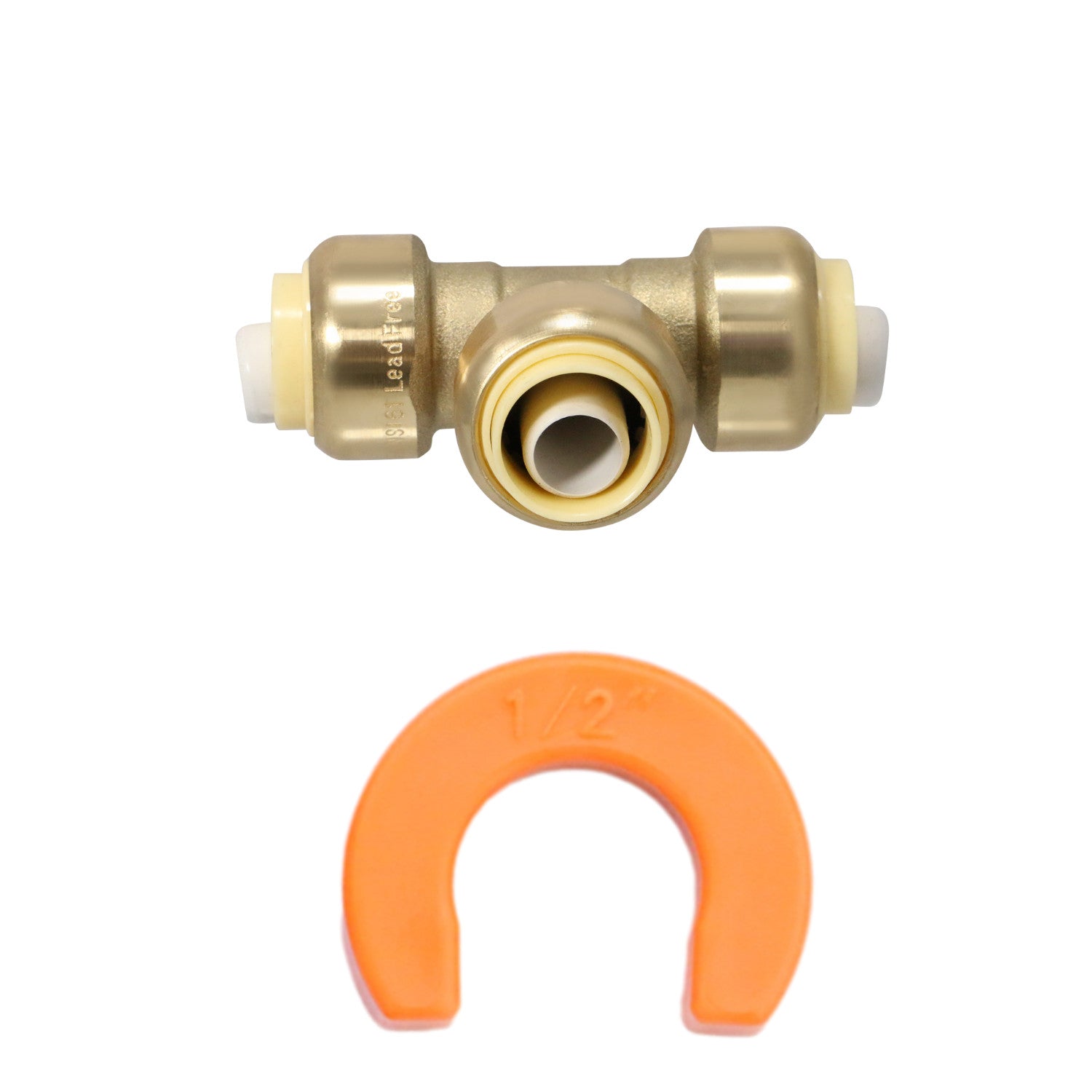 XFITTING 1/2" Push Fit Tee with Disconnect Clip