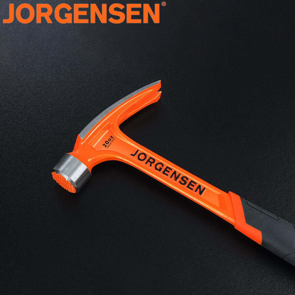 Jorgensen 20oz Framing Hammer Straight Rip Claw Hammer With Shock