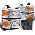 For 2014-2015 Chevy Silverado Pair Chrome/amber | Built Supply Co