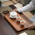 Walnut Tea Tray With Dual Drainage And Storage For Chinese Style Tea