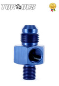 AN -6 (AN6) To M10x1.0 With 1/8" NPT Side Port Adapter Gauge