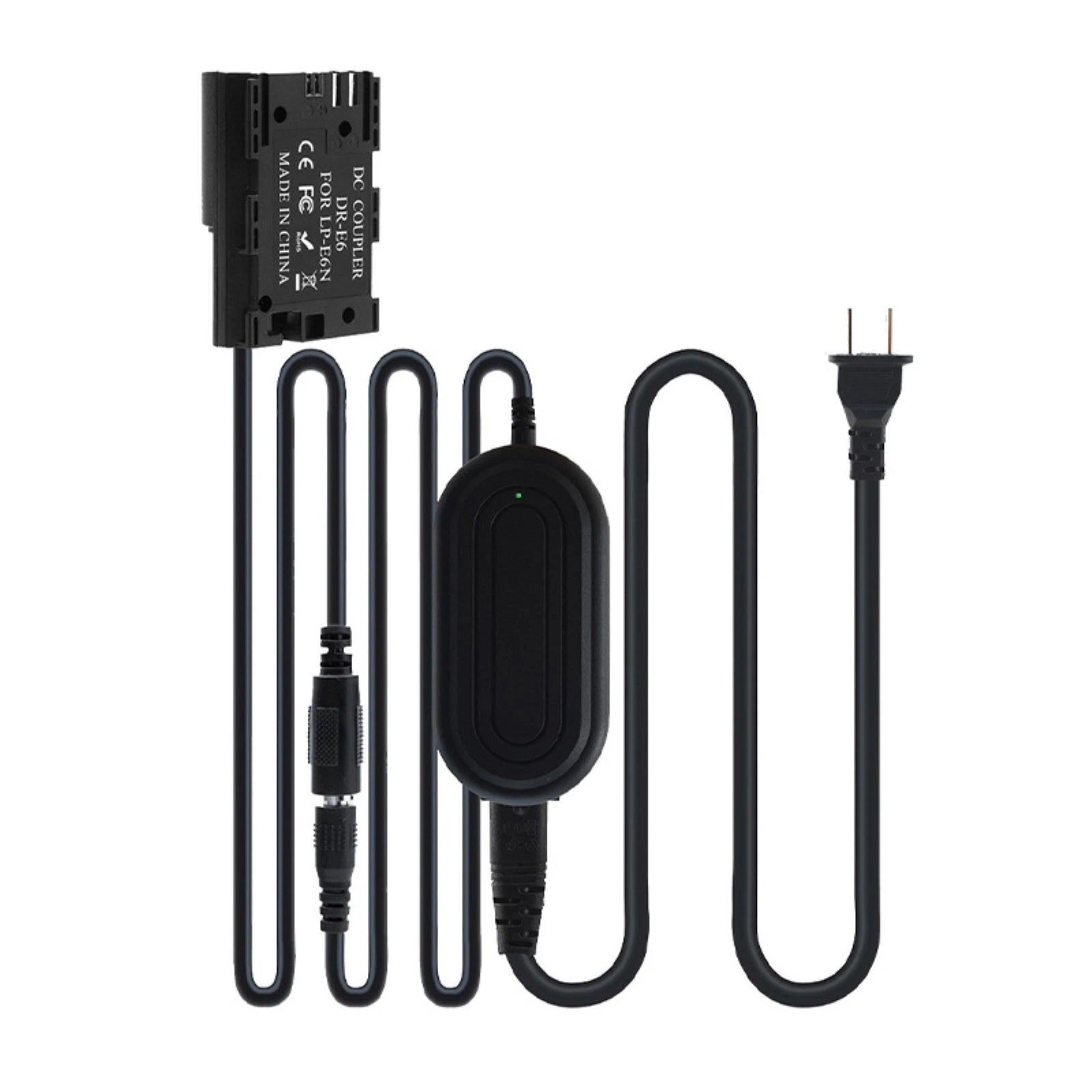 Ac Power Supply Adapter For Lp-e6n Dummy Battery Dr-e6 Coupler Kit