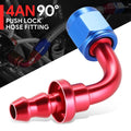 Aluminum An4 4-an 90 Degree Swivel Oil/fuel Line Hose End Push-on