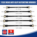 WORKPRO 5-Piece Flex-Head Ratcheting Wrench Set by WORKPRO